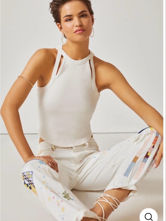 Daily Practice Tops - Daily Practice by Anthropologie Ribbed Tank Blouse Shirt Top size S
